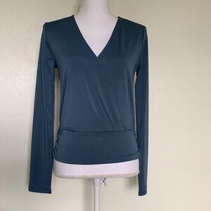 Banana Republic Deep Teal V-Neck Blouse